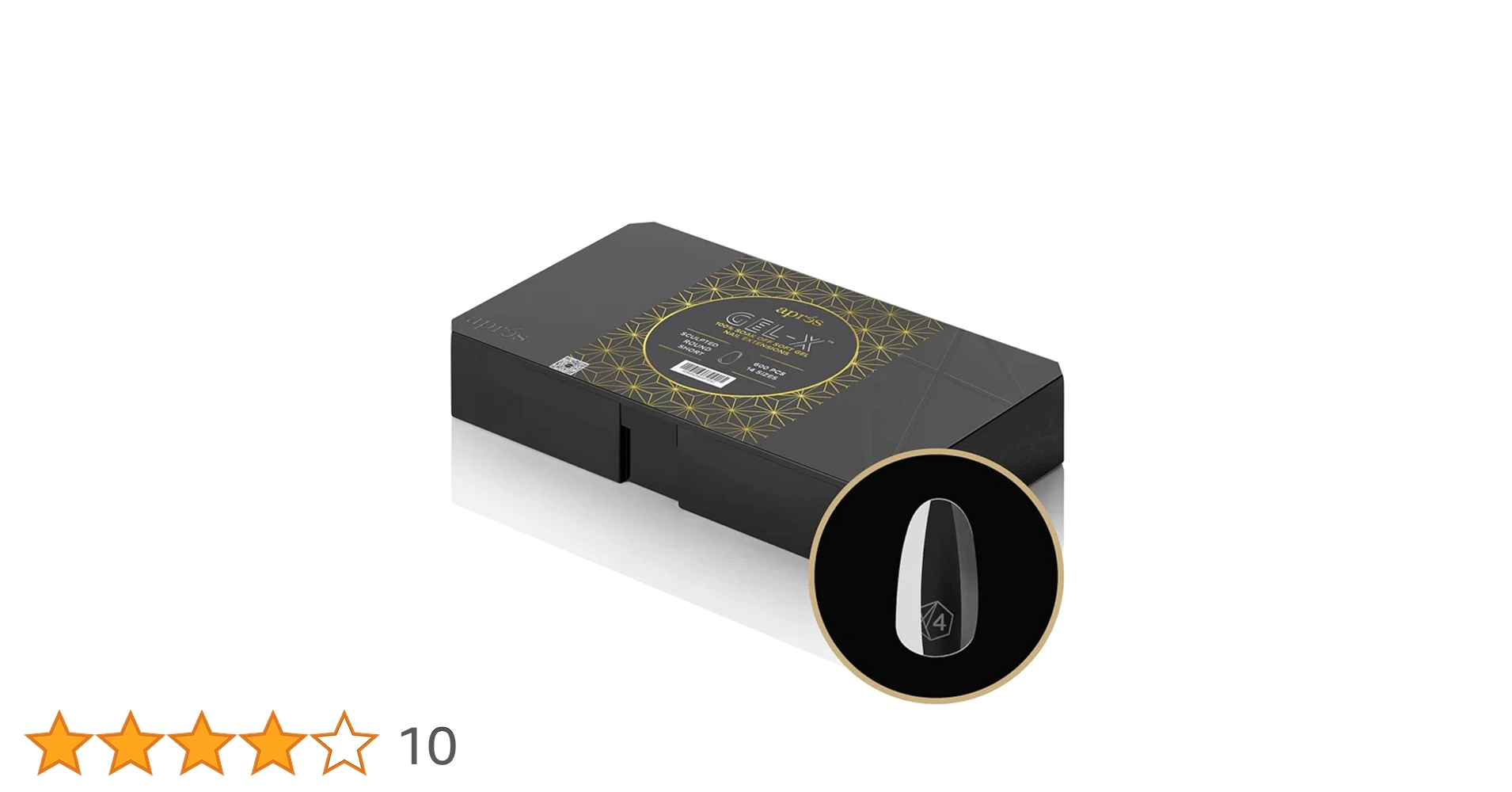 Amazon | Apres ネイルジェルX スカルプテッドラウンドショートチップ