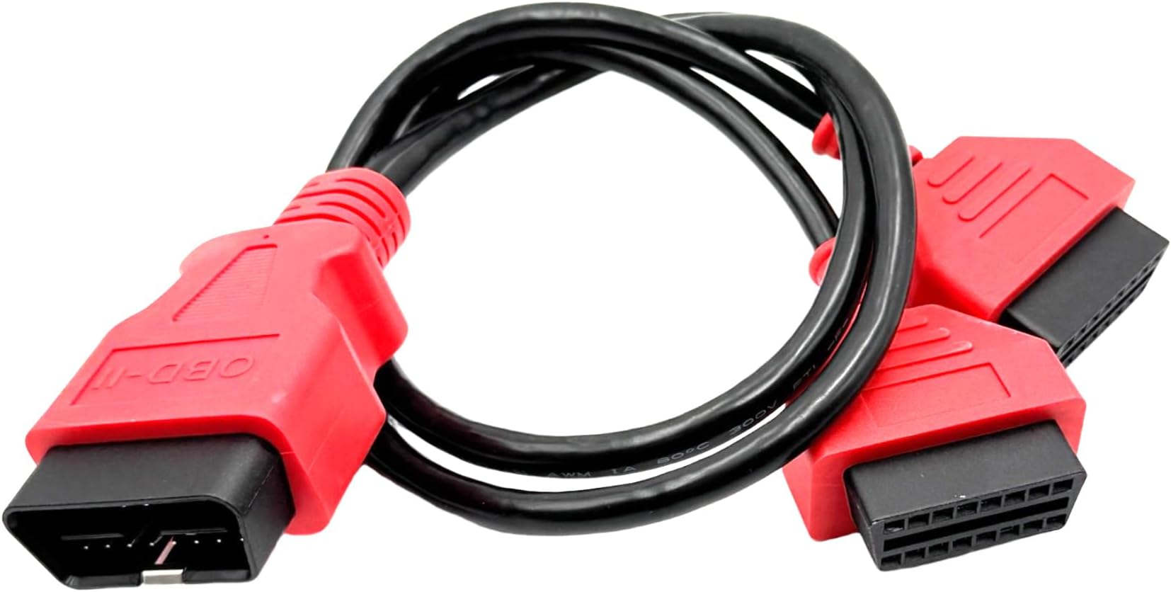 2 Ft 16 Pin OBD2 Y Splitter Extension Cable, 1 Male to 2 Female Connector OBD II Splitter Cable Compatible with 16 Pin Socket Diagnostic Tools-60cm