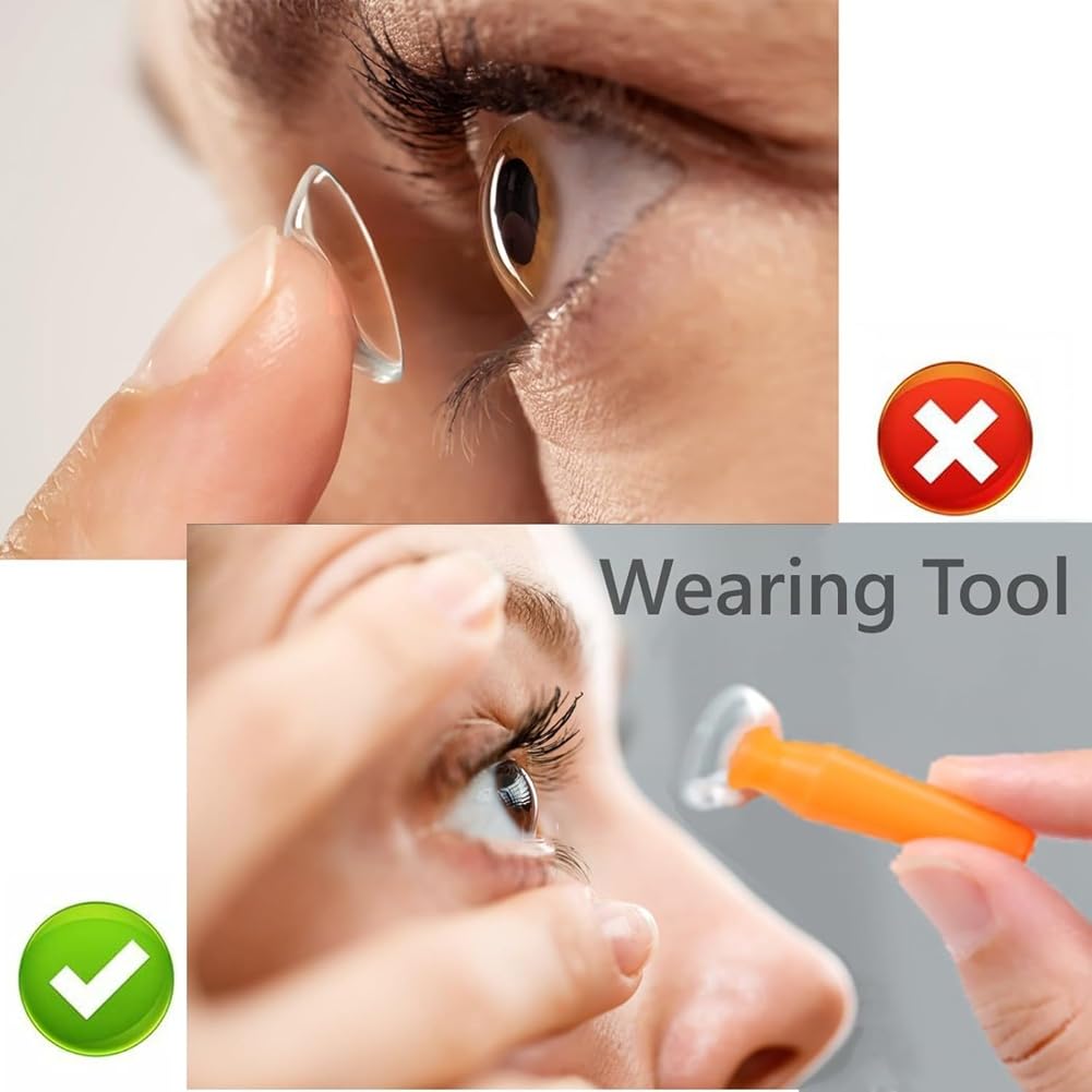 10 Pack Scleral Lens Inserter Tool Ventless Contacts Inserter Applicator for Hard Contact Lenses and Prosthetic Eyes — view 4