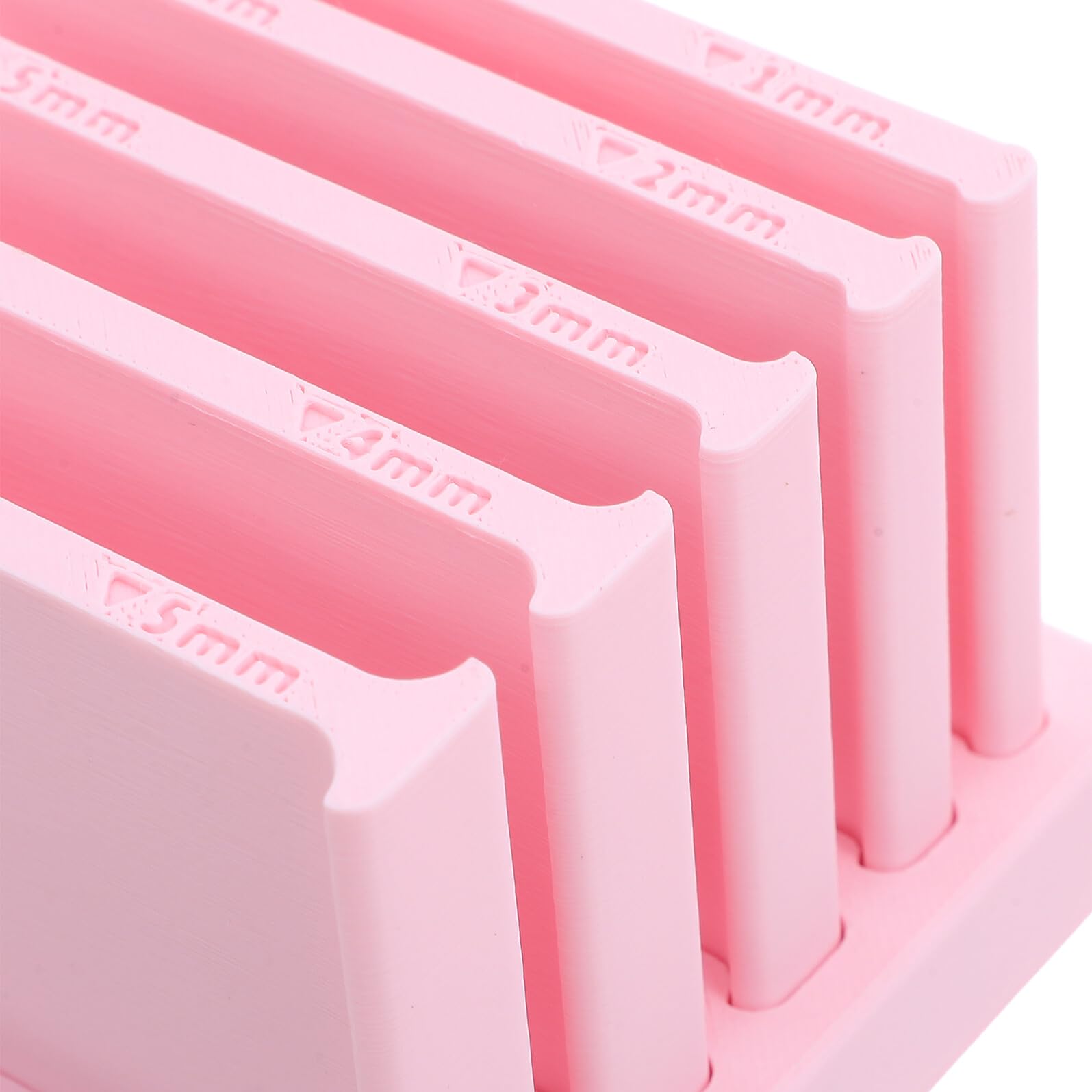 Zerodeko Set di Strumenti per Argilla Polimerica Guida Precise per Spessore, Rullo in PLA Rosa per Progetti Artigianali Fai da Te e Decorazioni Scuola