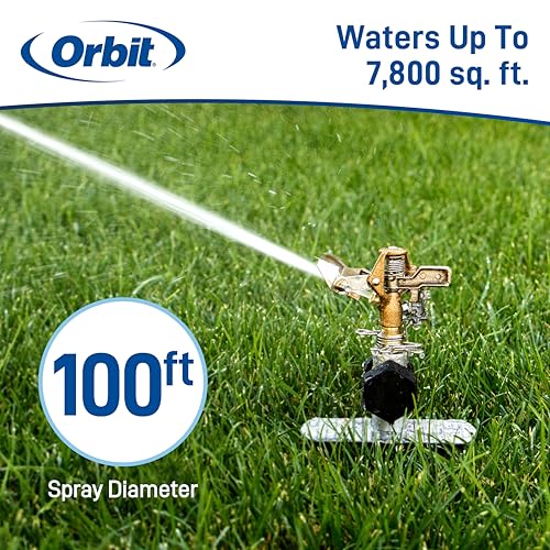 Orbit Brass Impact Sprinkler, Zinc Spike Base, Adjustable - 56946 - image 4