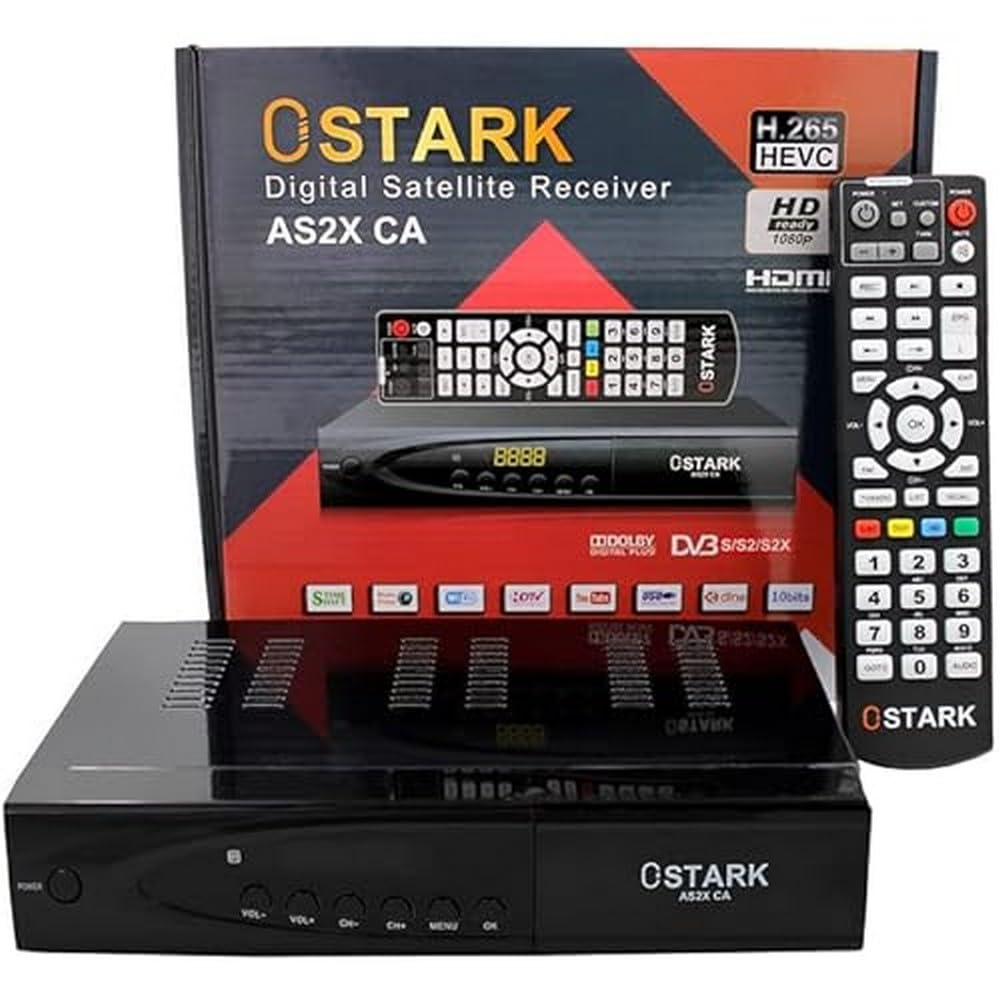 Ostark AS2X CA cyfrowy odbiornik satelitarny FTA DVB S2 S S2X DVBS2 HDMI FHD 1080P FTA H265 USB WiFi WLAN rj45 w zestawie