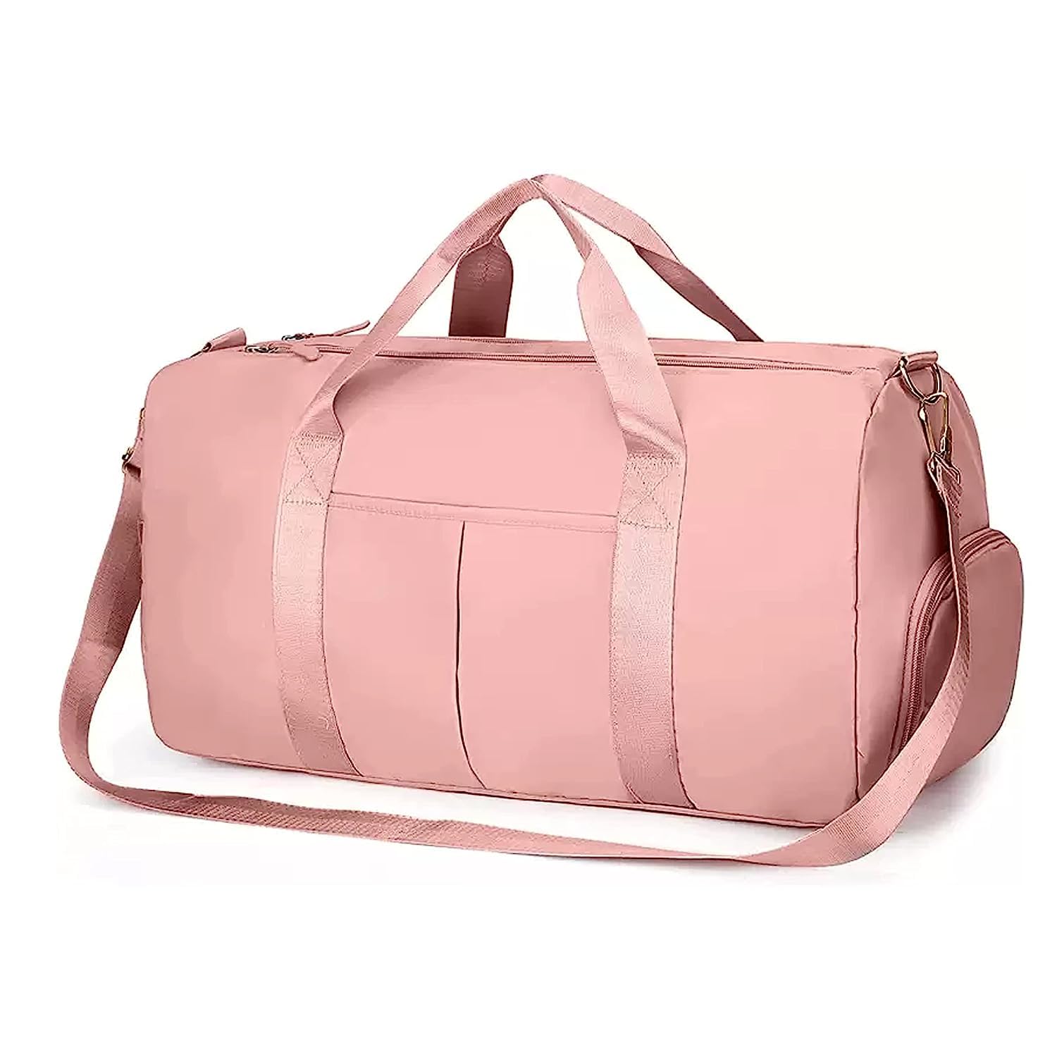 Travel Duffle Bag, Gym Bag,Foldable Travel Bag for Women, Sports Gym Shoulder Handbag Carry Weekender Overnight Luggage Bag with Shoe and Wet Clothes Compartments (Pink)-image-42