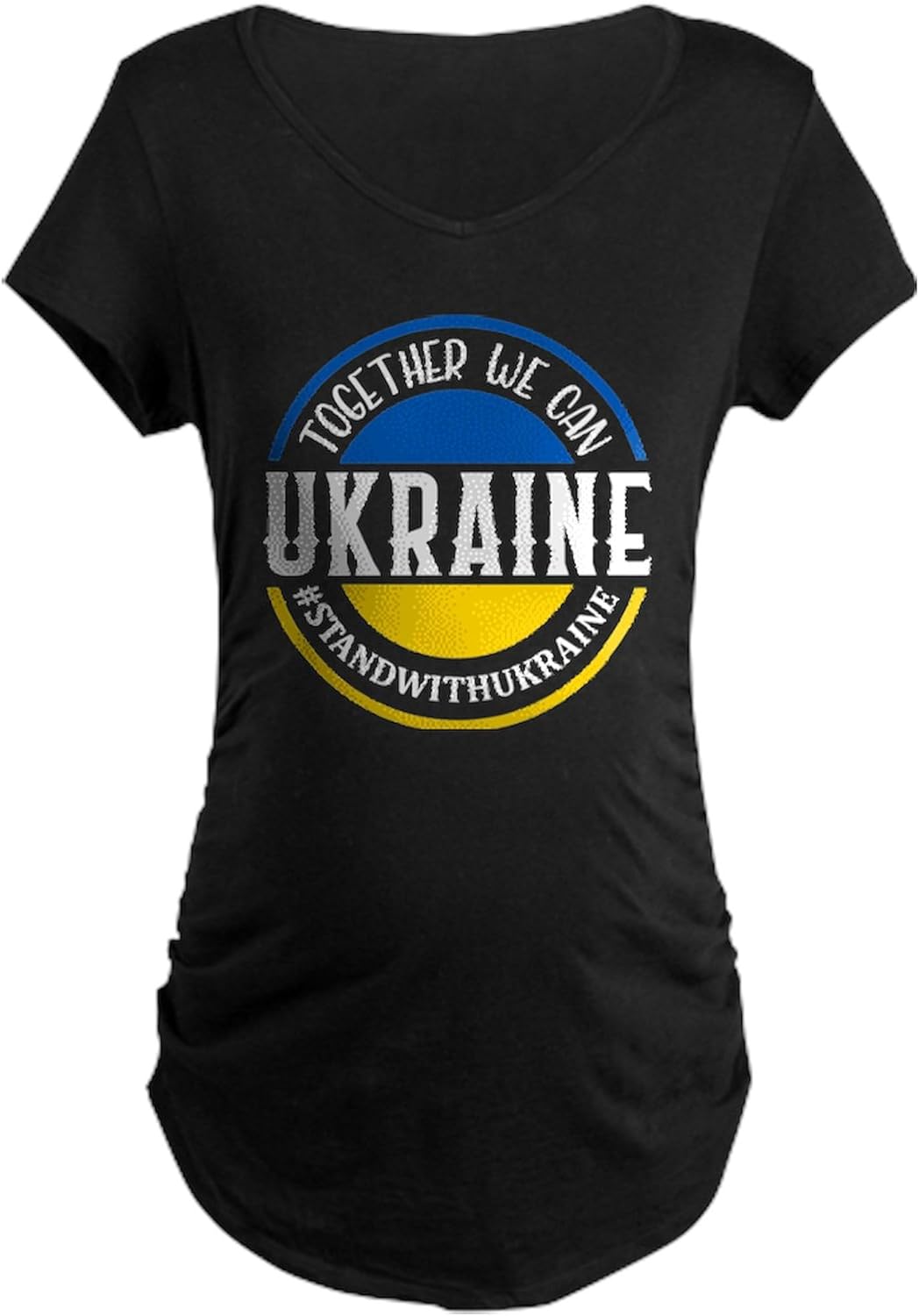 CafePress Together We Can Ukraine Maternity T Shirt Women's Maternity Ruched Side T-Shirt