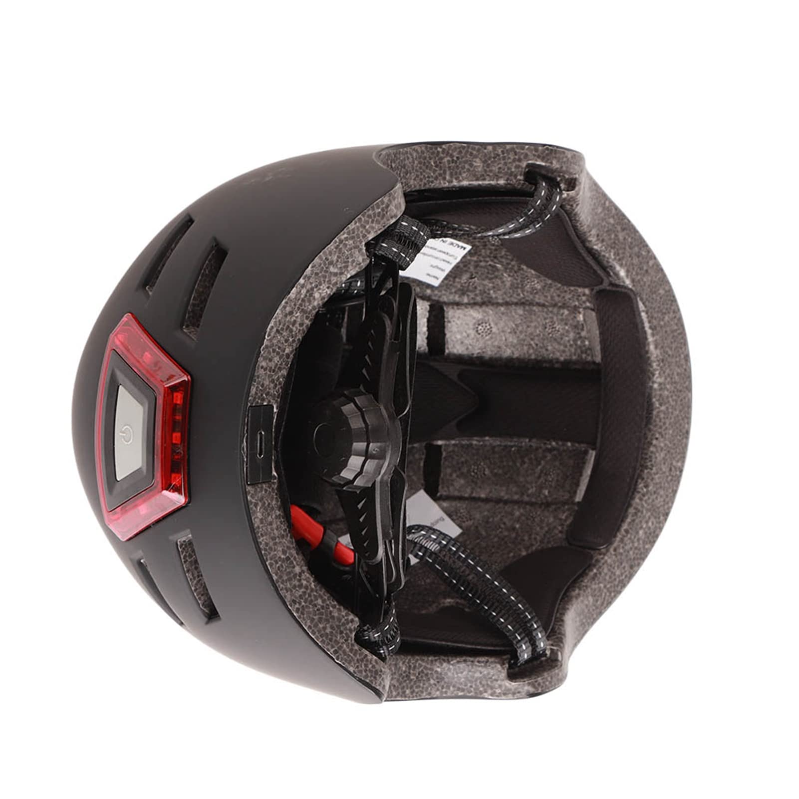Casco da bici con luce, ricaricabile tramite USB, luce anteriore e posteriore, casco da bicicletta da strada, fodera in EPS ispessito, casco da ciclismo per ciclismo, auto equilibrio, skateboard