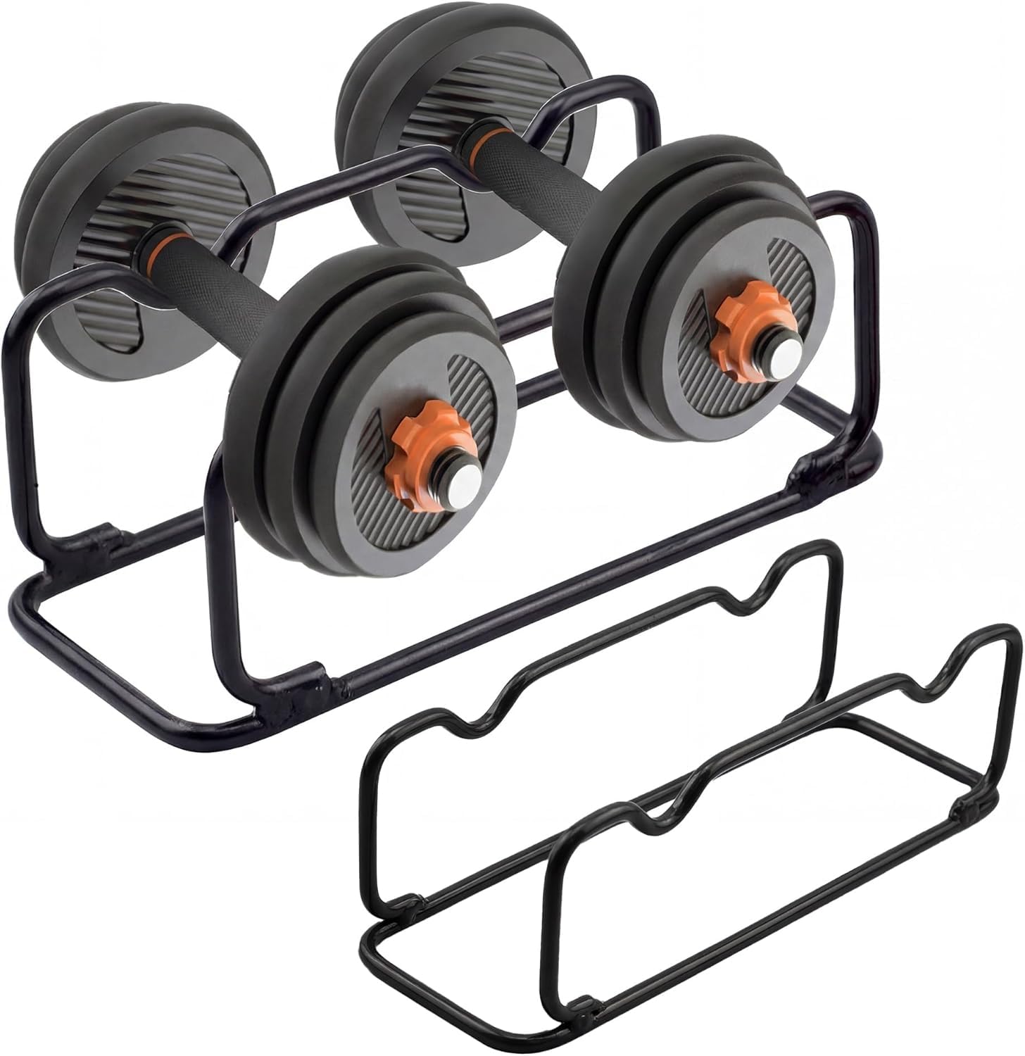 Supporto per manubri, 1 pezzo: supporto per bilanciere piccolo, multifunzione, per la palestra, a casa, nero, 32 x 11 x 10 cm