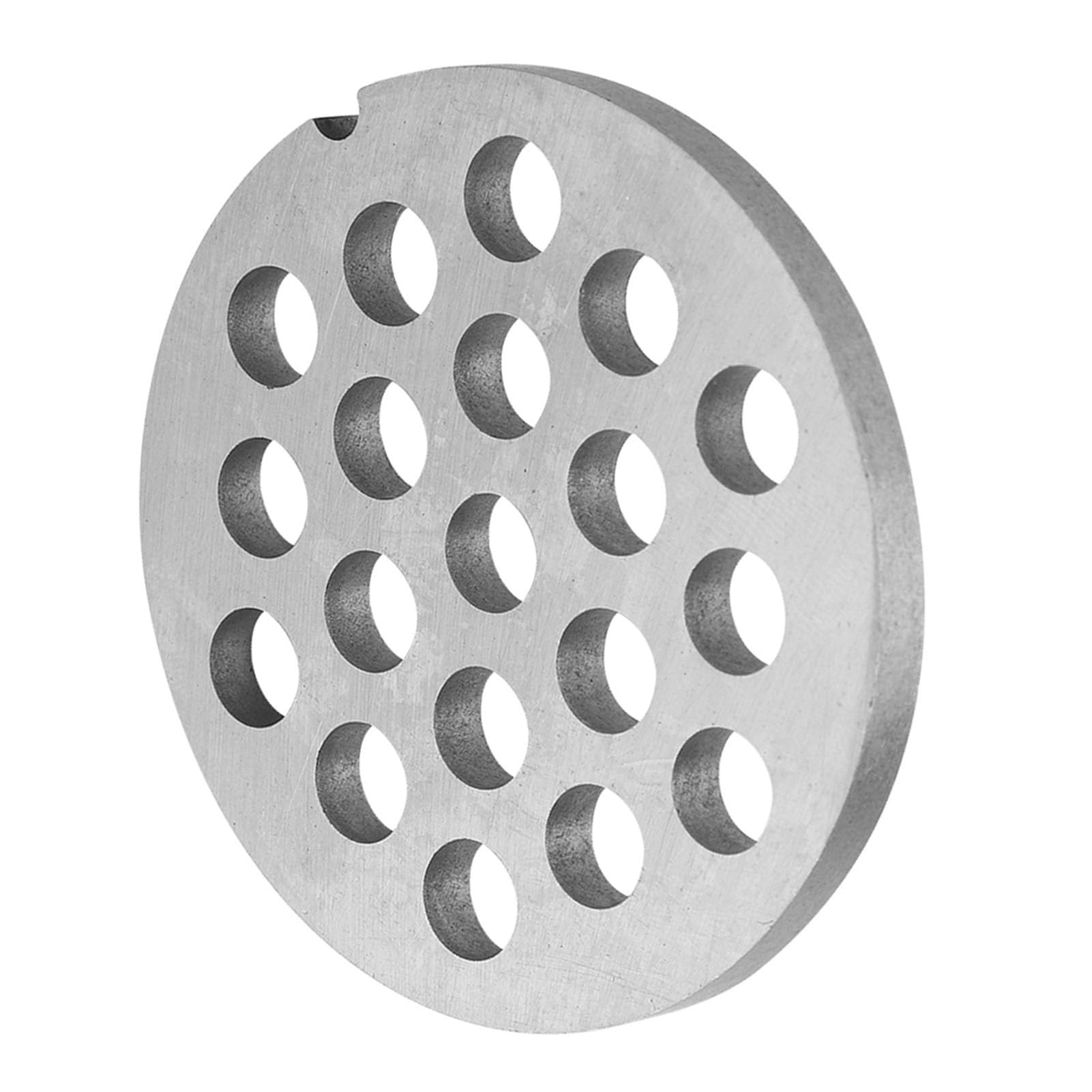 Stainless Steel Meat Grinder Plate #7 for Kitchen Aid Mixer and Sausage Maker Attachment (8mm Center Hole, 8mm Mince Holes)