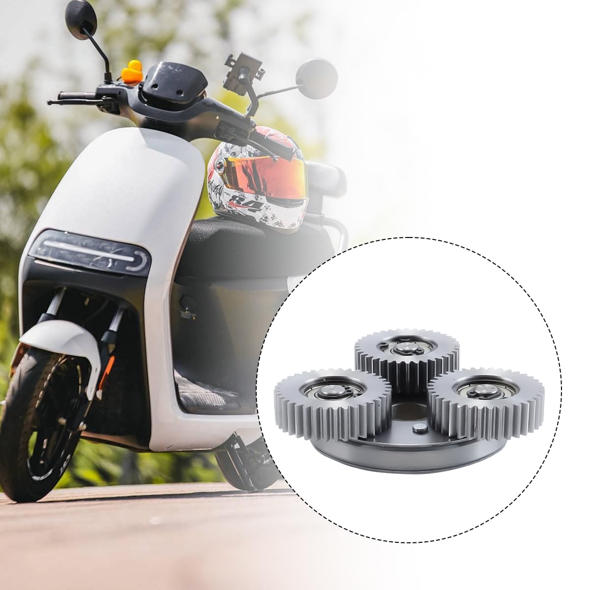 36T 38mm Planetengetriebe Stahlzahnrad mit Kupplung, für Motor Elektrofahrrad E-Bike Stahlgetriebe Ebike Teile