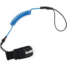 KOETSU Bodyboard Leash 35120cm Adjustable Coiled Elastic Cord, TPU Rope Body, Comfortable SBR Sponge Wristband with Velcro, Durable Surf Leash for Bodyboarding