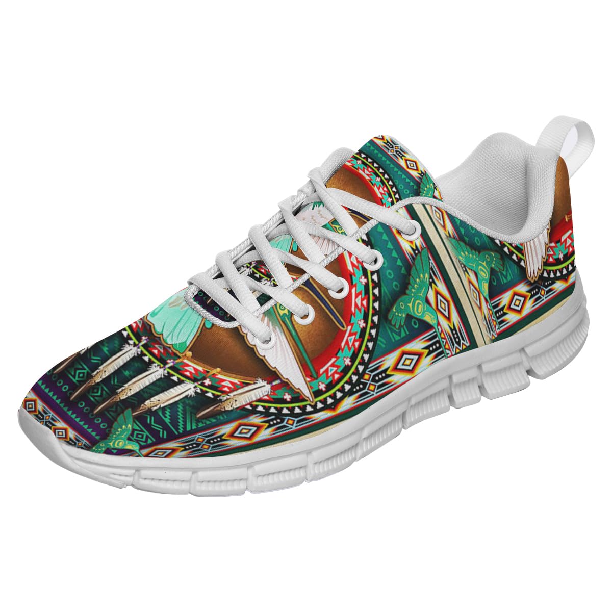 Native American Flag Shoes for Women Men Tennis Shoes 3D Print Fashion Running Sneakers