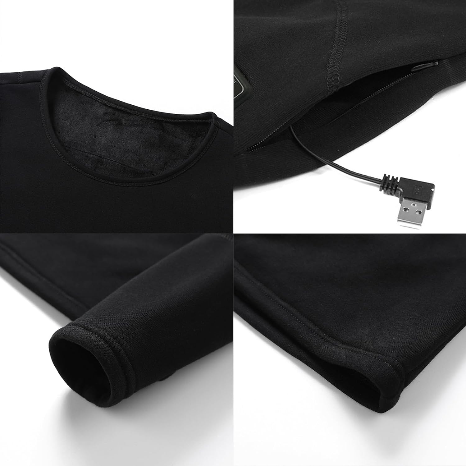Men Women Heated Underwear Top 16 Zone Electric Heating Thermal Shirt for Skiing Hunting Camping