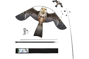 Birds Scaring Hawk Kite with Pole: Pigeon Scarer Masterpiece