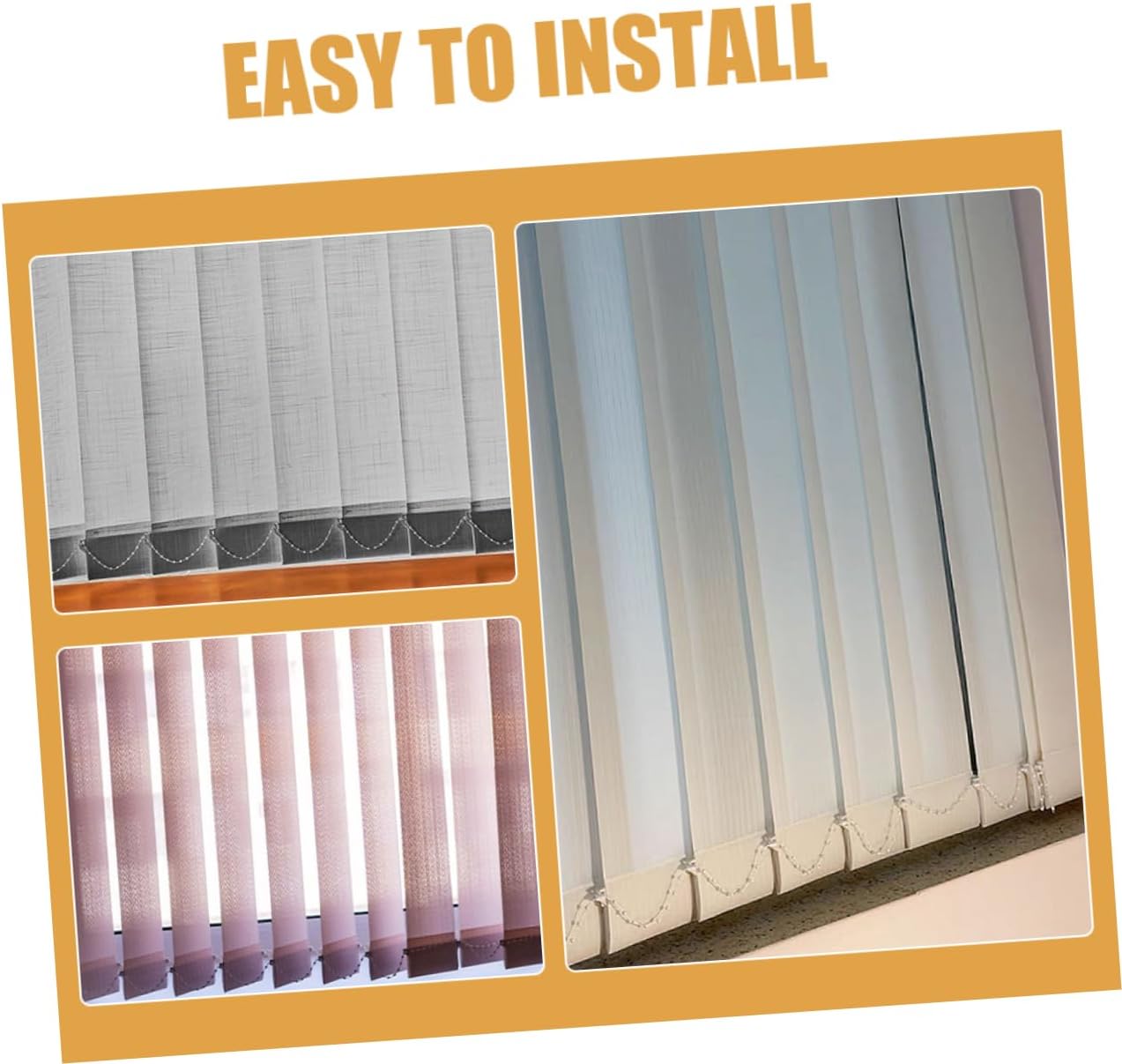 Unomor 15pcs Vertical Blind Weight Plates Vertical Blind Accessories Replacement Weights for Window Treatments Fade and Warp Resistant