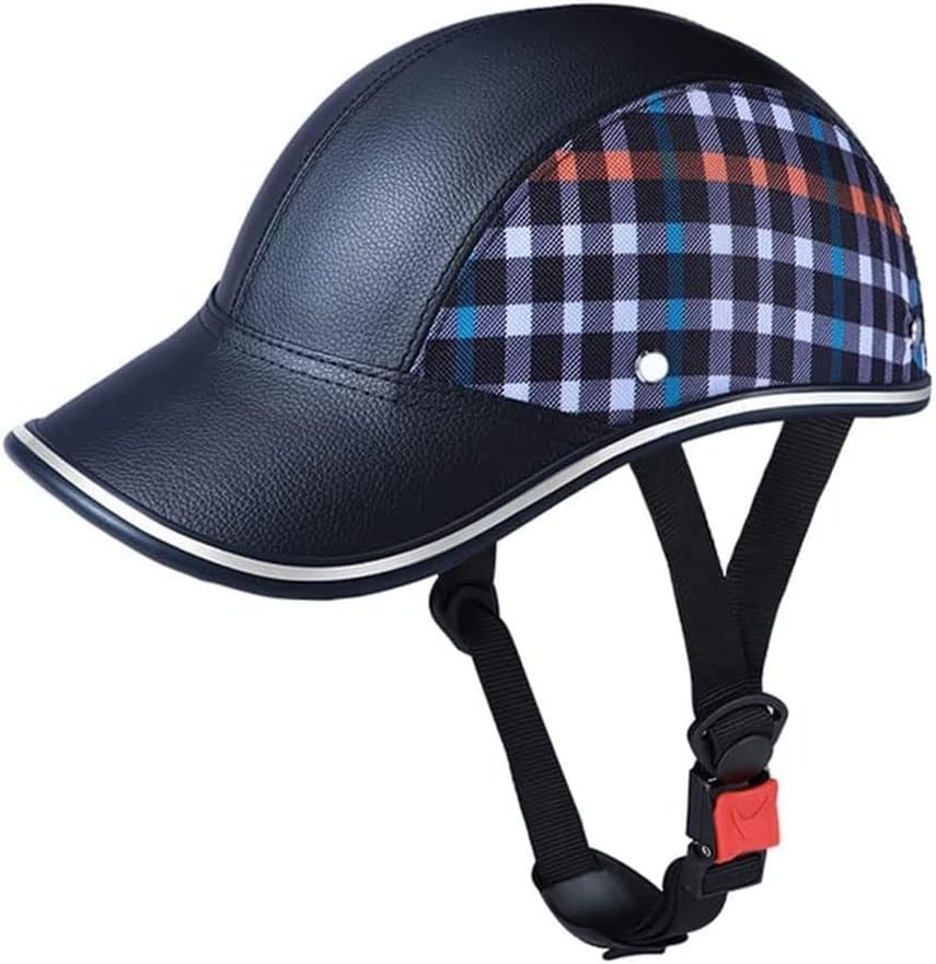 Casque de moto style baseball ajustable et respirant en plastique ABS