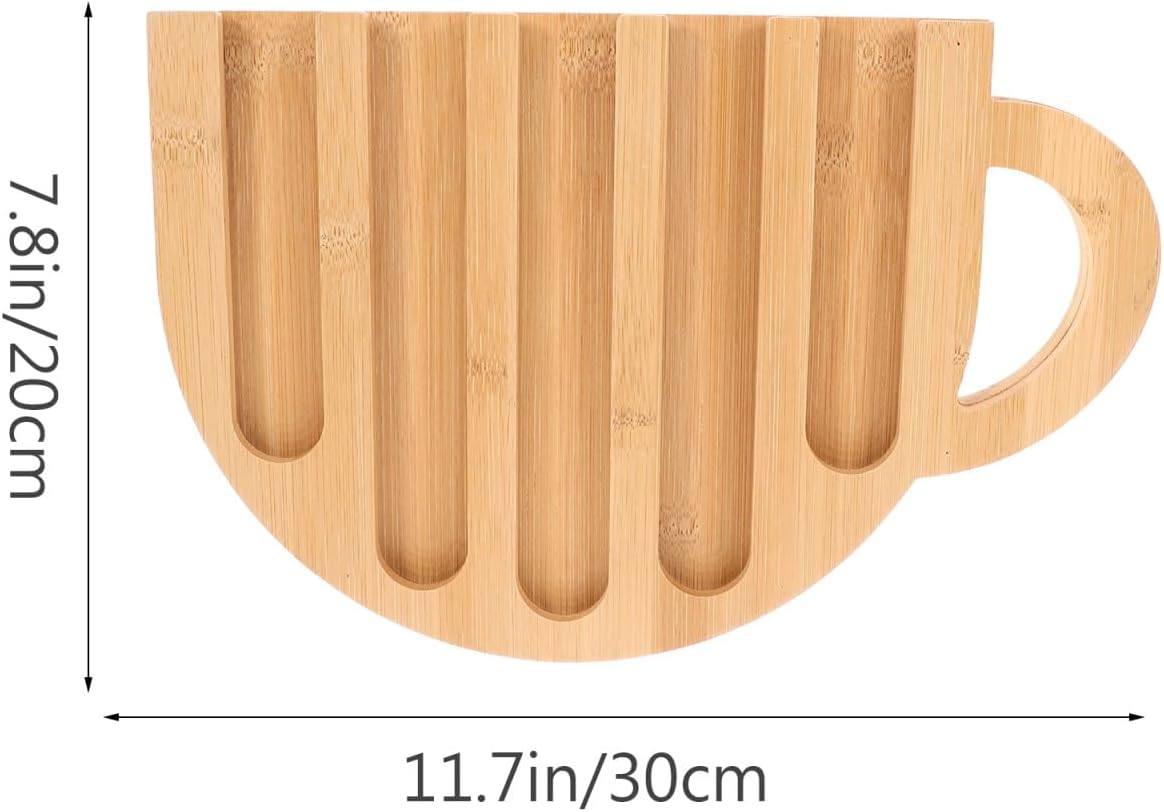 ABOOFAN Vertical Wooden Coffee Pod Storage Rack Space Saving Coffee Capsule Holder for Kitchen Counter Stand Practical