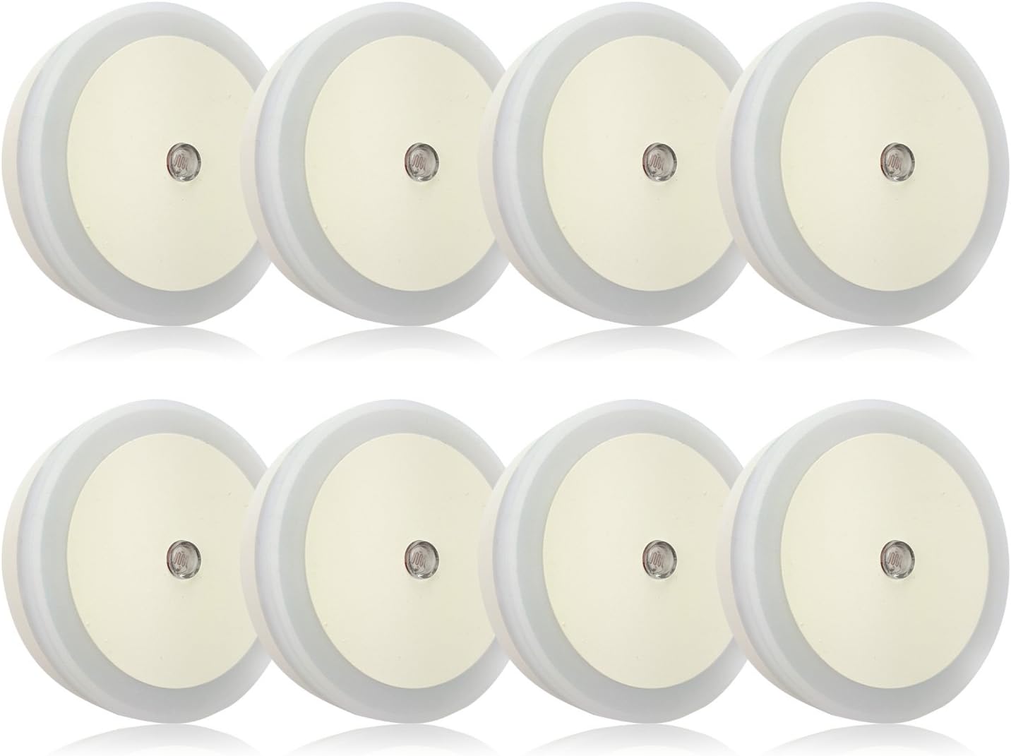 Night Light with Smart Sensor - LED Night Light Plug in Guide Light with Dusk to Dawn Sensor Lighting Lamp for Bathroom, Bedroom, Hallway [Pack of 8]