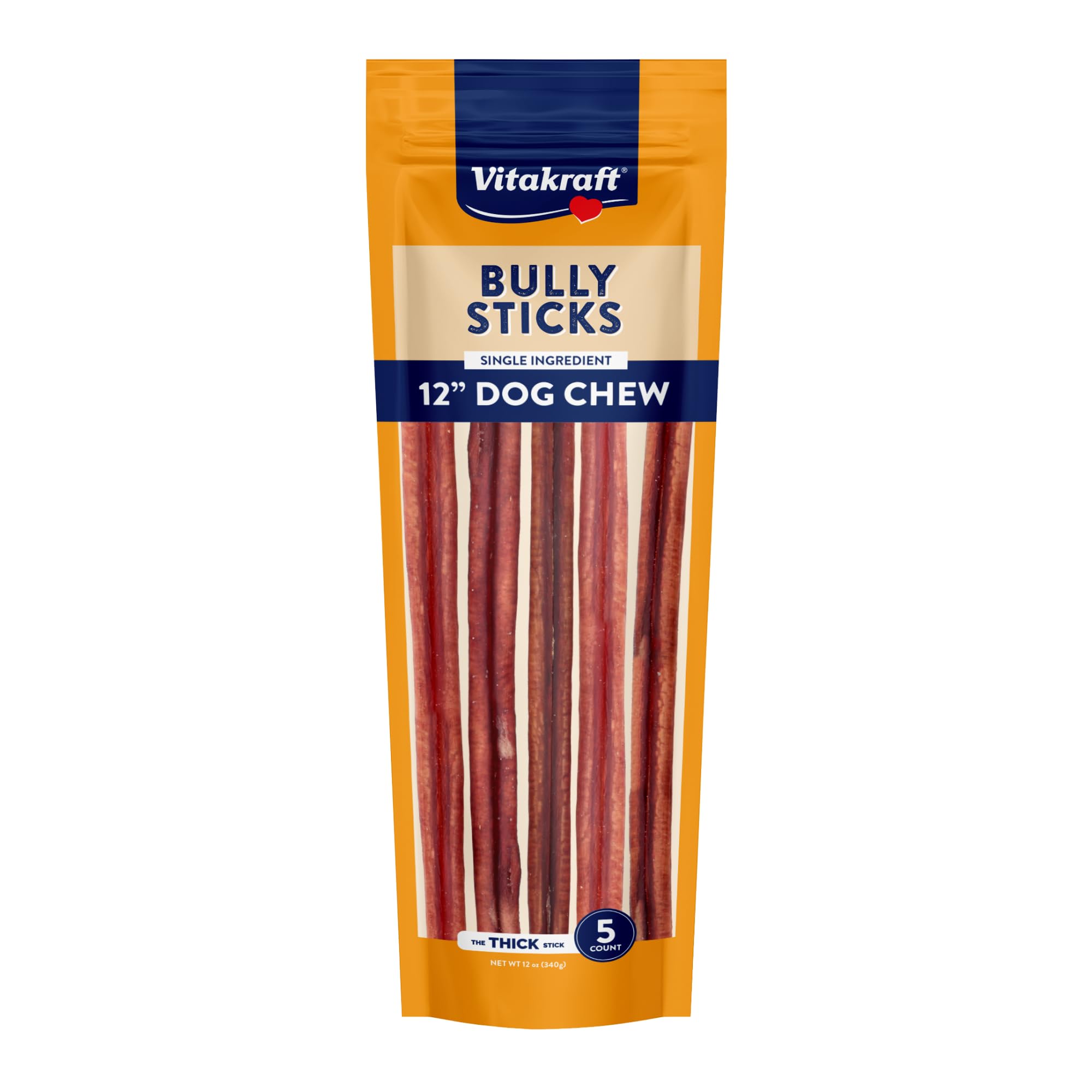 Vitakraft Dog Bully Sticks 12 Inch 5 Count