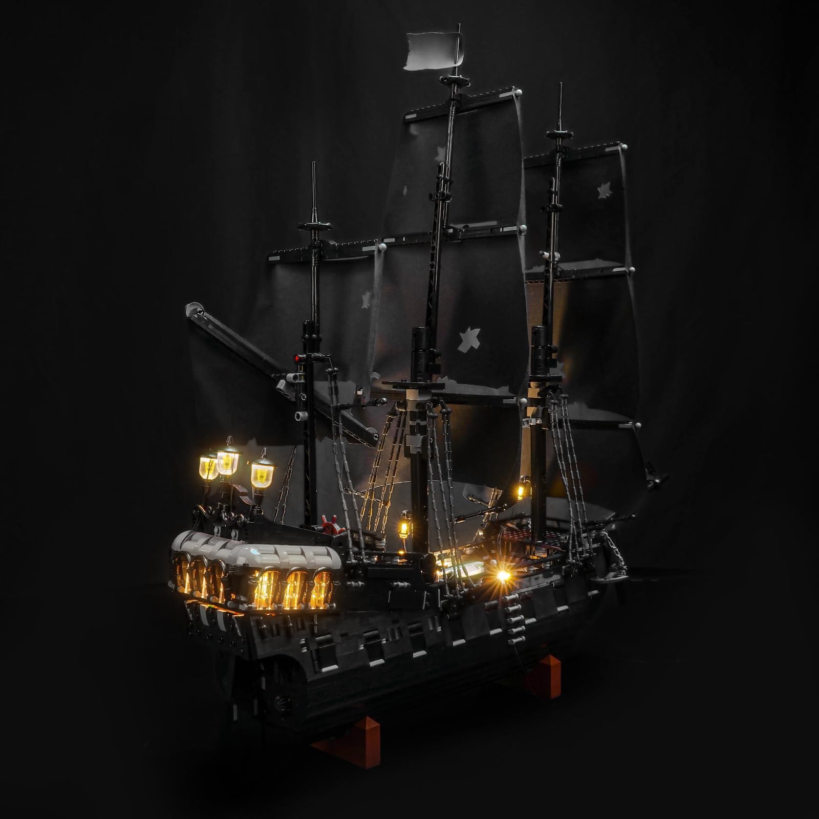 Juego de luces LED compatible con Lego Captain Jack Sparrow's Pirate Ship 10365 (no modelo), juego de iluminación decorativa compatible con Lego Captain Jack Sparrow's Pirate Ship juguete creativo
