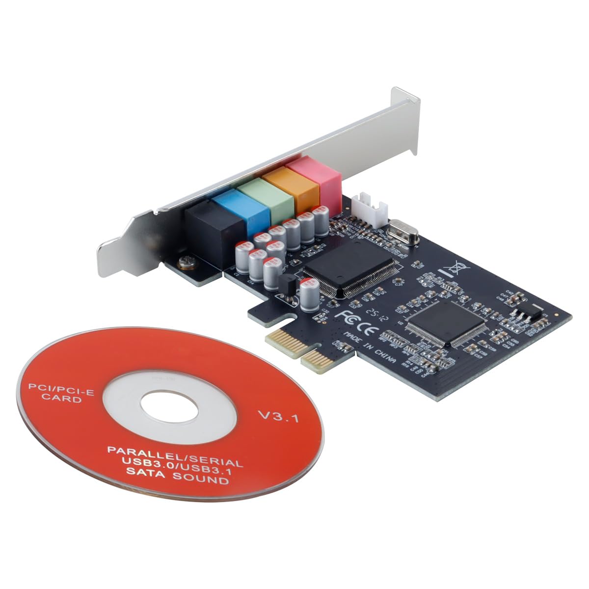 Scheda audio interna 5.1 per PC per Windows Xp/7/8/10 Scheda stereo 3D CMI8738 PCI-E 7/Vista/XP 32/64 bit