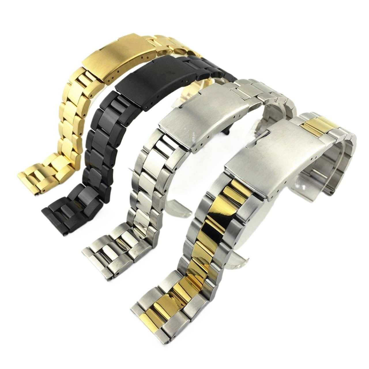 XILILHC Cinturino In Acciaio Inossidabile Con In Metallo 16mm 18mm 20mm 22mm 24mm 26mm 28mm 30mm Da Polso In Argento Nero Cintura In Oro