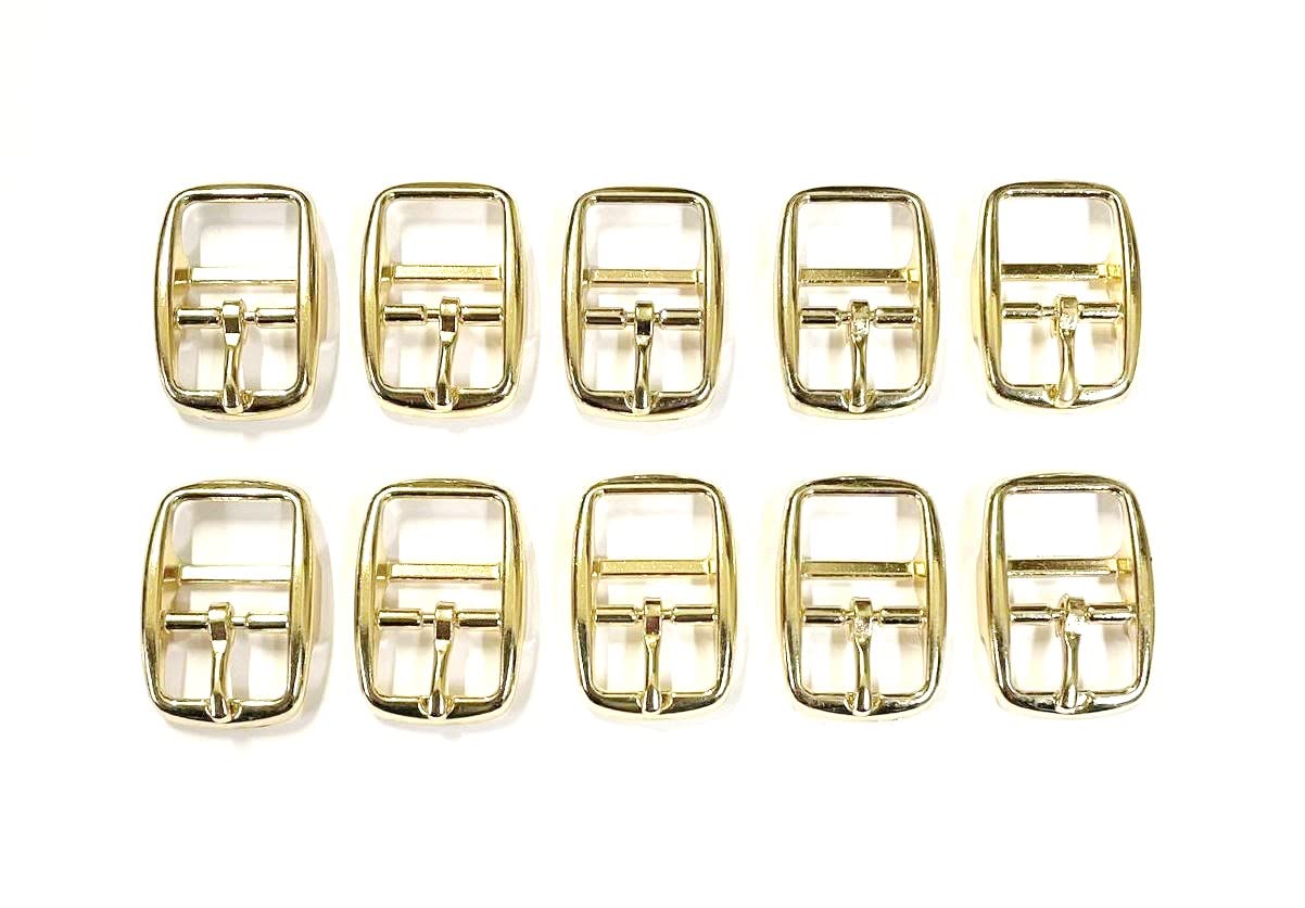 Brass Plated Caveson Buckles x10 For 20mm Pet Collars, Webbings, Leather, Belts, Bags, Straps Etc (20mm x10)
