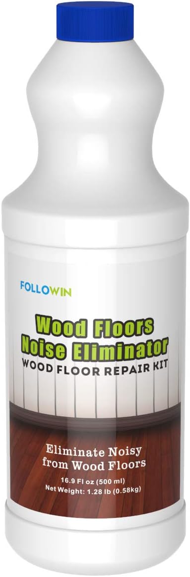 FOLLOWIN Squeaky Wood Floor Repair Kit, Wood Floor Crack Filler Eliminator Oil for Fix Loose Floor Eliminate the Sounds or Noise 16.9 oz
