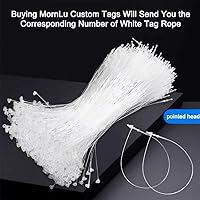 Vista 4 de 500 etiquetas colgantes personalizadas, etiquetas para colgar joyas (cuerda de regalo)