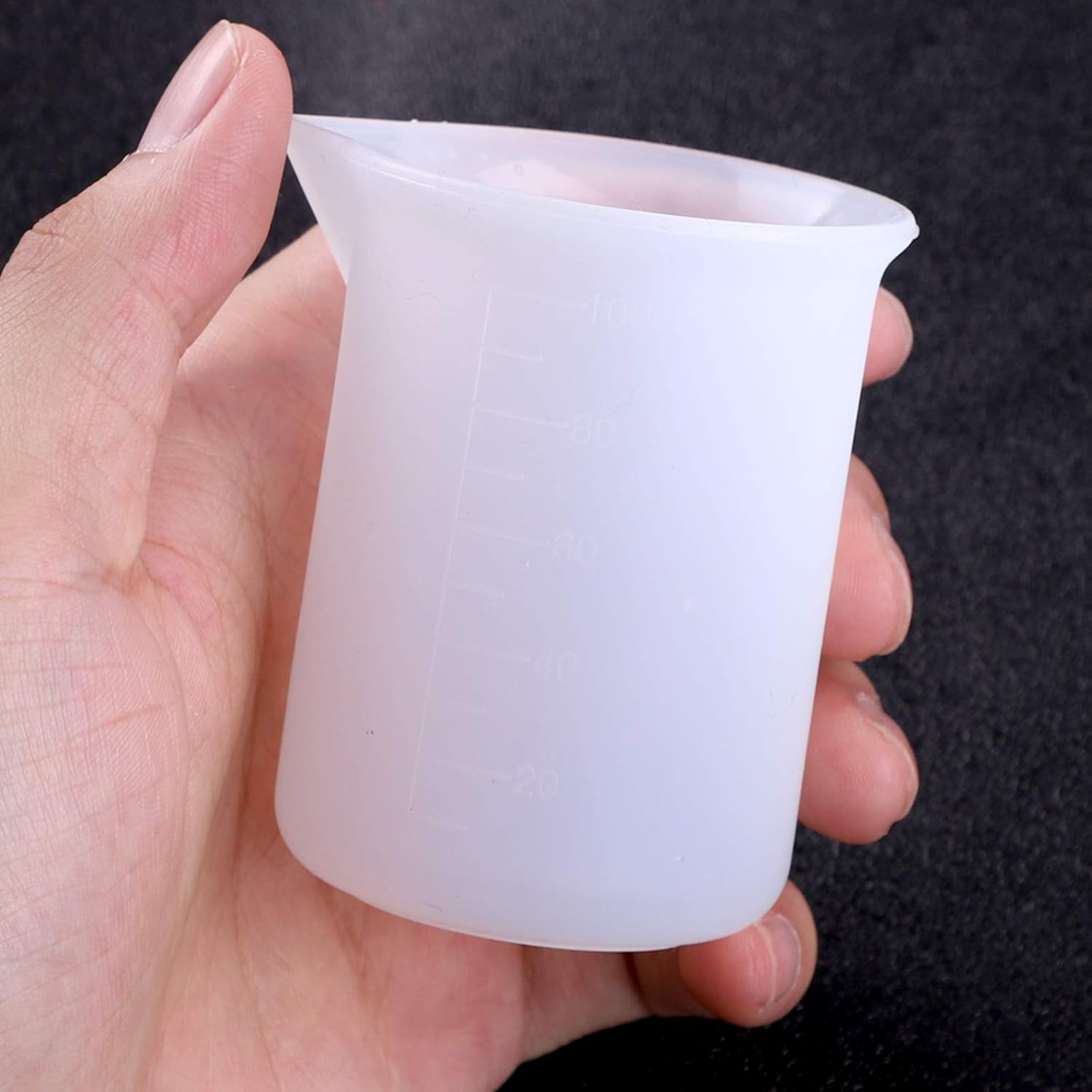 8 Pcs Silicone Measuring Cups,100 ml Silicone Cups for Resin,Non Stick Mixing Cups Epoxy Resin Cups DIY Glue Tools Cup for Handmade Craft Epoxy Resin Casting Molds Art Waxing Kitchen