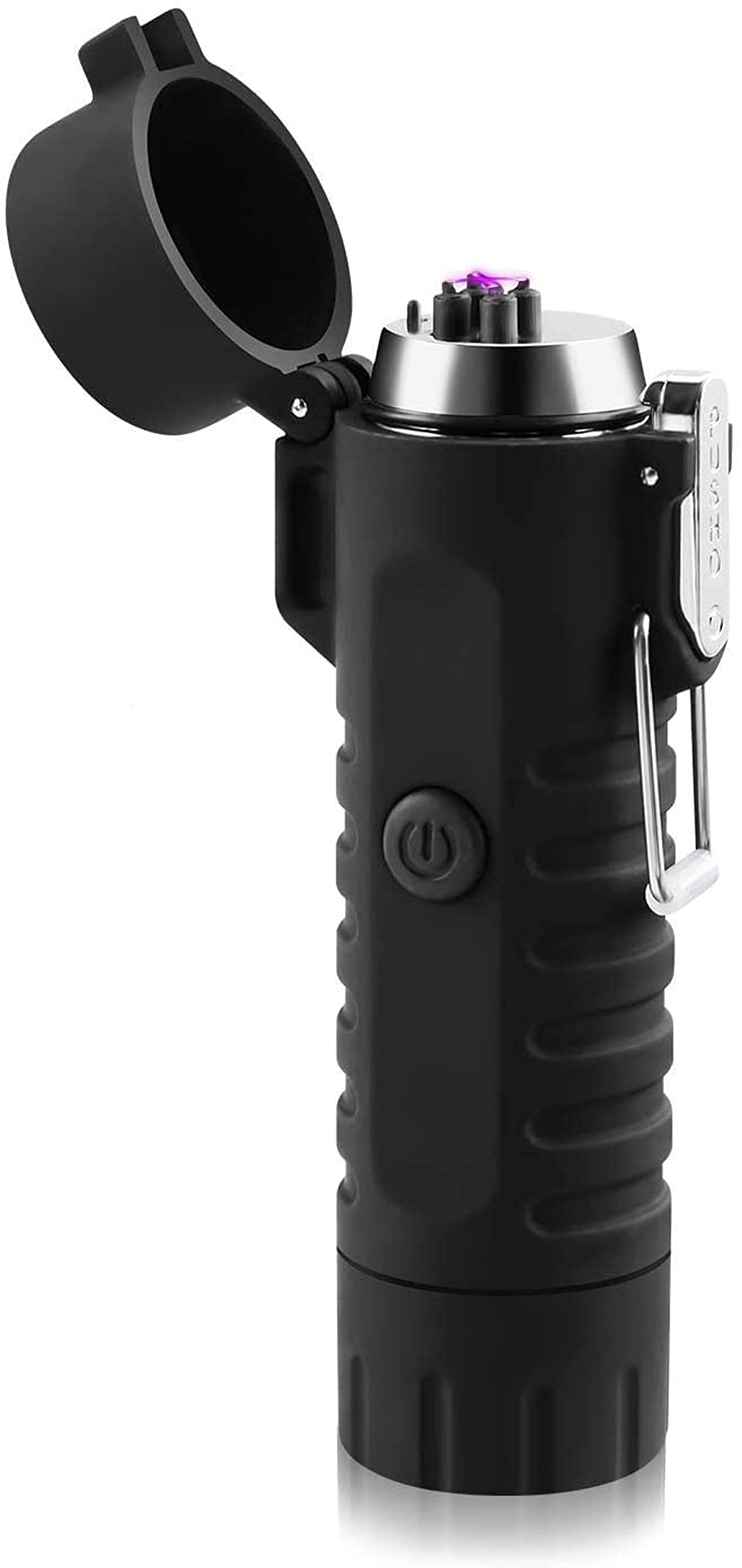 Cneer Lighter Rechargeable Ignition and Lighting 2 in 1 USB Rechargeable Double Arc Lighter With Flashlight, Waterproof & Windproof Plasma Lighter for Kitchen, Outdoor, Camping