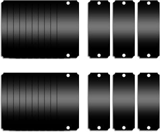 Ruimou 30 Pcs Name Plates Laser Engraved,Stamping Blanks Tags for DIY Making -Notched Corner (Black)