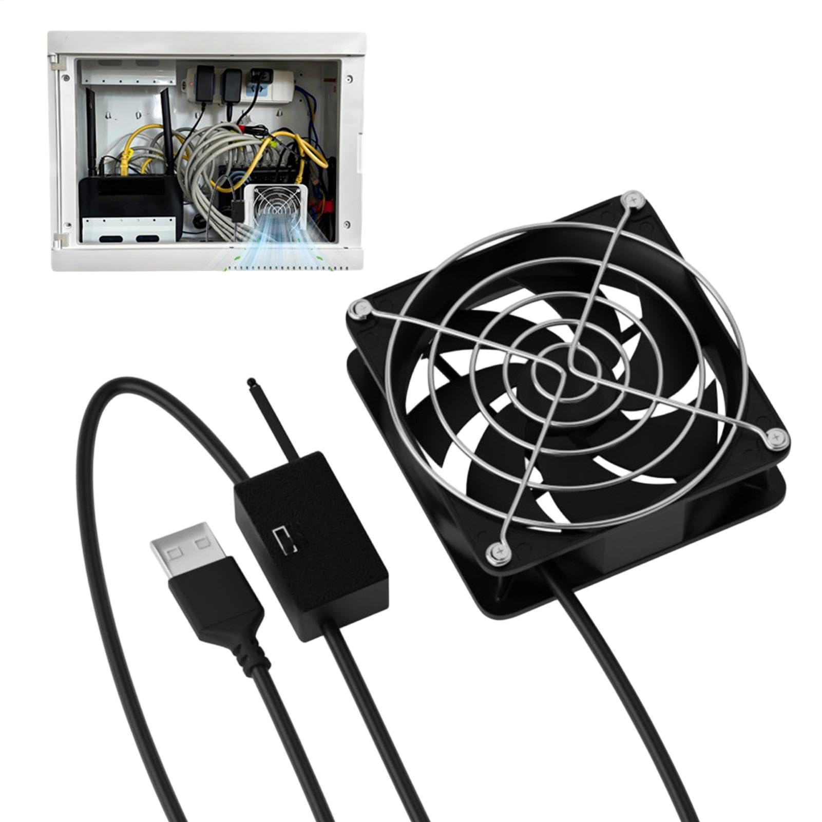 Ventiladores para PC con enfriamiento USB de 5V para amplificador y receptor 8
