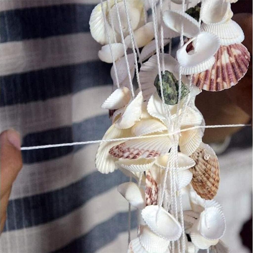 Wind Chimes for Garden Decoration, for Outdoor Areas, Mediterranean Interior, with Natural Shell, Gift for Girls and Bedroom (Color : A, Size (A