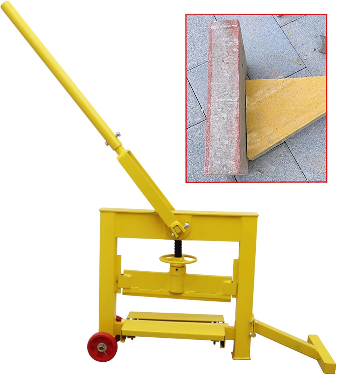 INTSUPERMAI Paving Tool Block Splitter with Wheels Concrete Landscaping Stone Brick Cutter