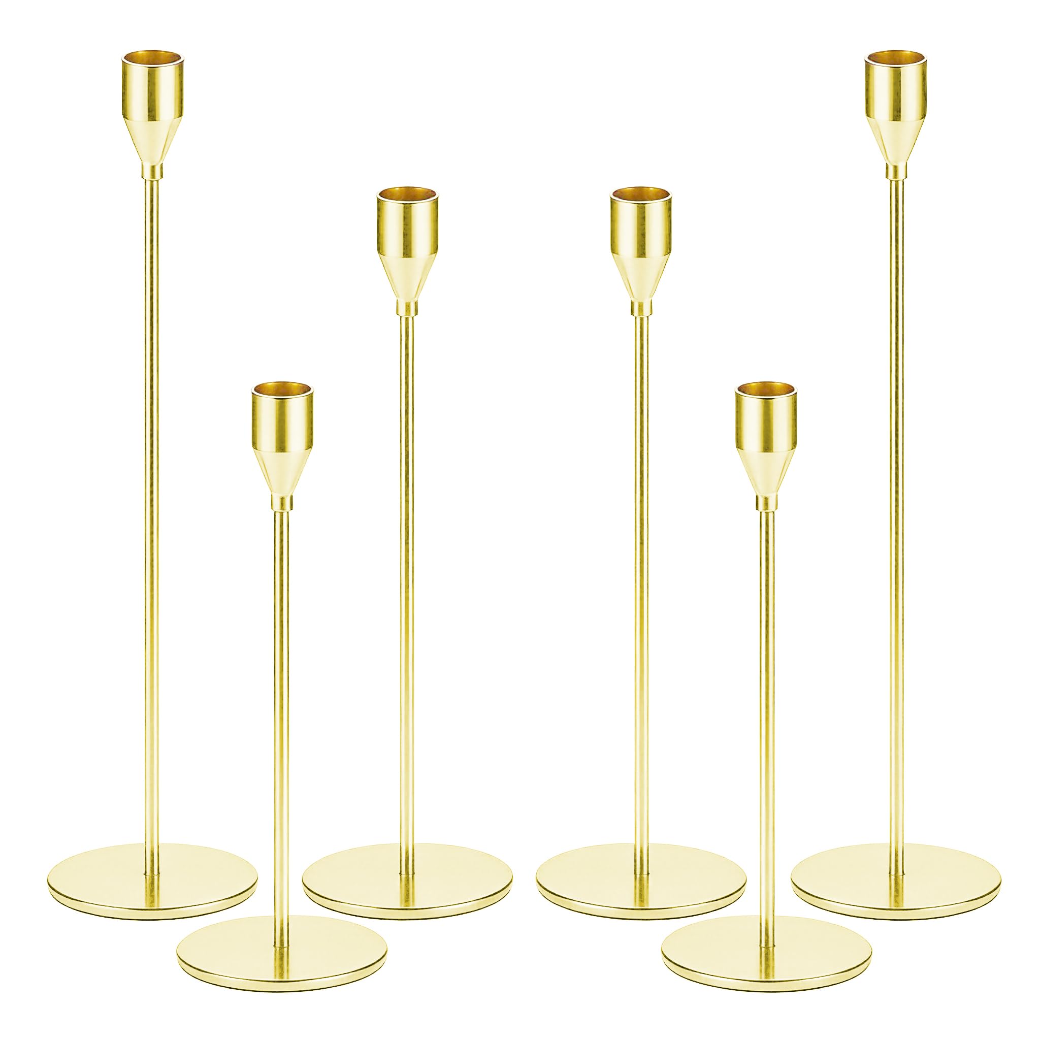 Portavelas cónico, portavelas de pilar alto para decoración navideña del hogar, centro de mesa, bodas, cenas, fiestas, regalos de inauguración de la casa y aniversarios