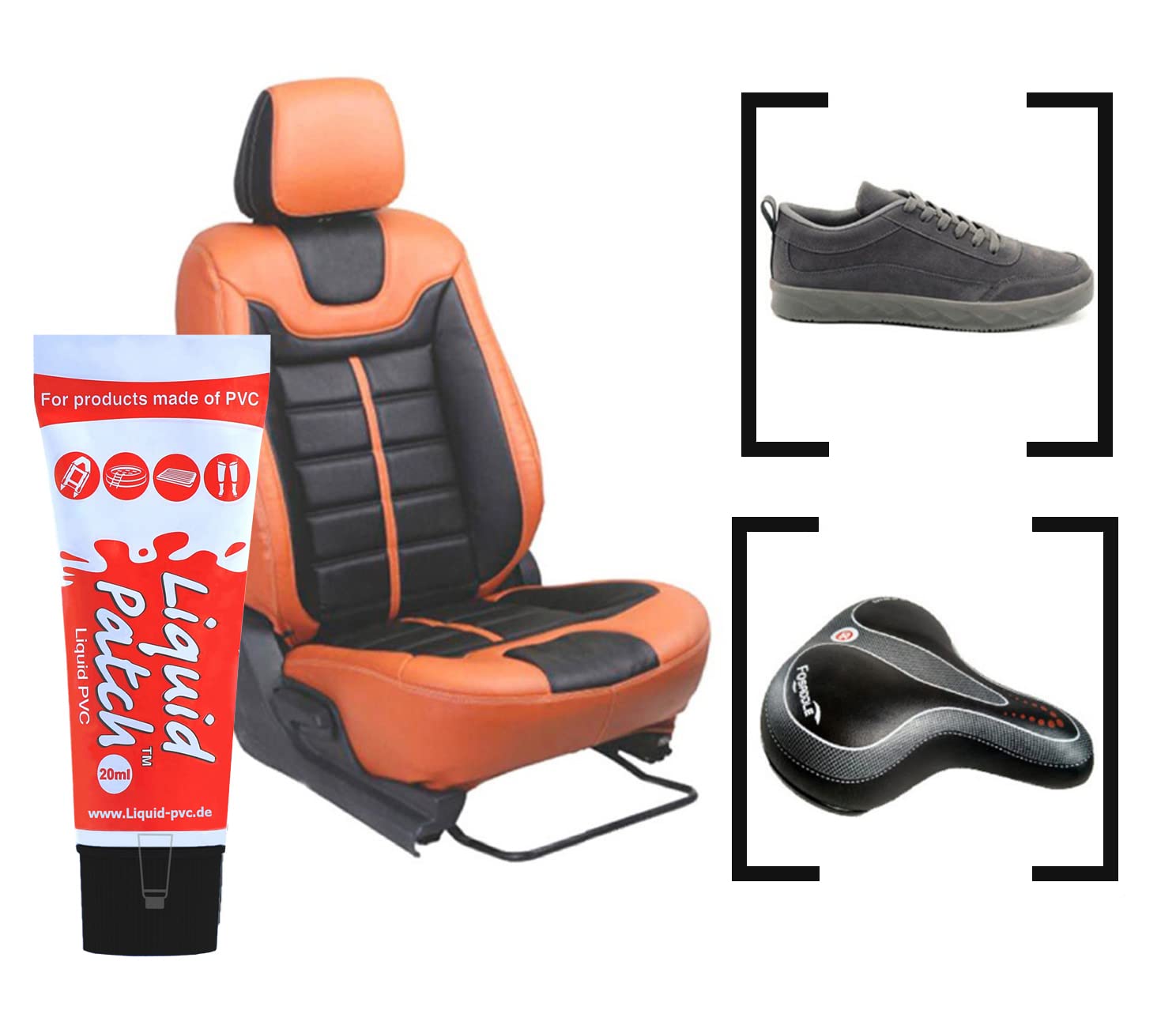 Liquid Patch - Kit di riparazione per gommoni, adesivo per gommoni, grigio scuro