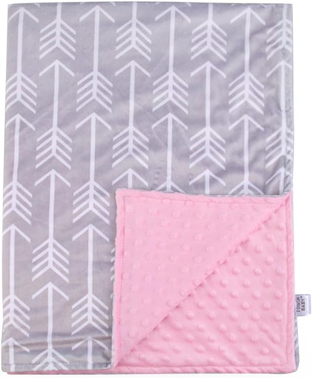 Towin baby Double Layer Minky Plush Blanket Pink 76x100 ¡­