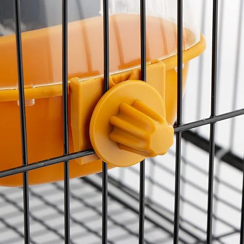 Miniatura 6 de Alimentador de ranura para pájaros pequeños, caja de alimentación colgante sin ensuciar, caja de alimentación de plástico para alimentos, 2 uds