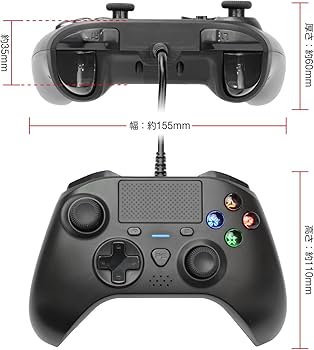 Amazon.co.jp: PS4対応コントローラ『シンプルバトルパッド4(ブラック