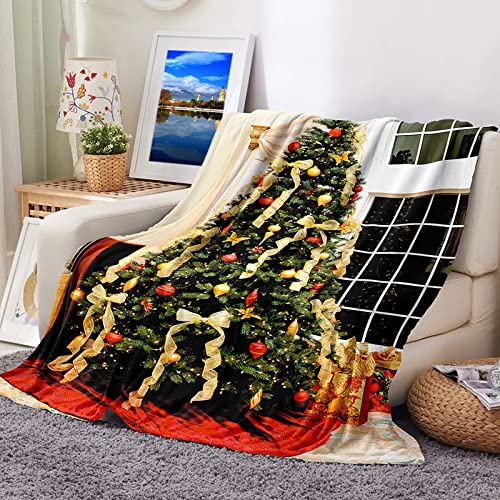 Couverture polaire douce KnSam plaid flannel Noël 100x150