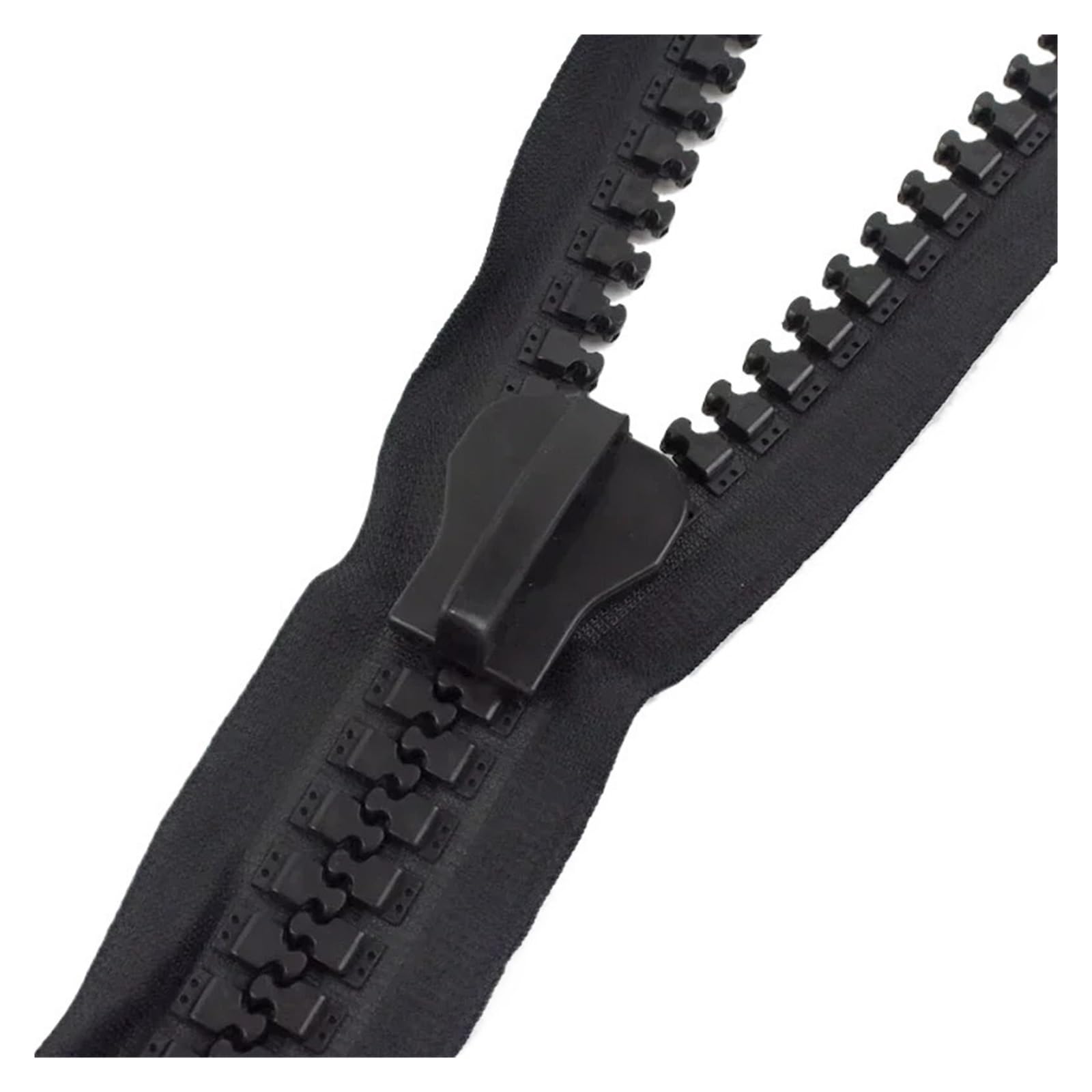 30# for cremallera grande deslizante, mochila for exteriores, tienda, cierre de cremalleras, Kit de reparación, accesorios de ropa DIY(Black-2Meter2Sliders)