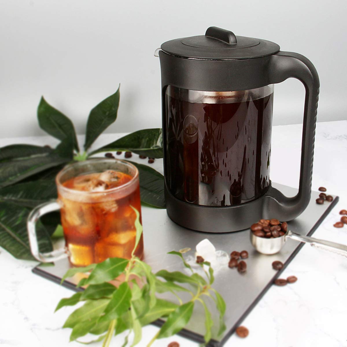 SIXAQAUE Cold Brew Ice Coffee Maker Stainless Steel Strainer Large 52