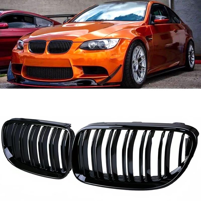 Grille de pare-chocs avant noire brillante M3 E92 pour rassemblement auto