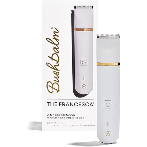 Bushbalm Bikini Trimmer - Electric Shaver Body Hair Razor for Women, Waterproof, Cordless Shaver for Sensitive Areas, Close Grooming for Bikini, Underarms, and Legs – Francesca Trimmer