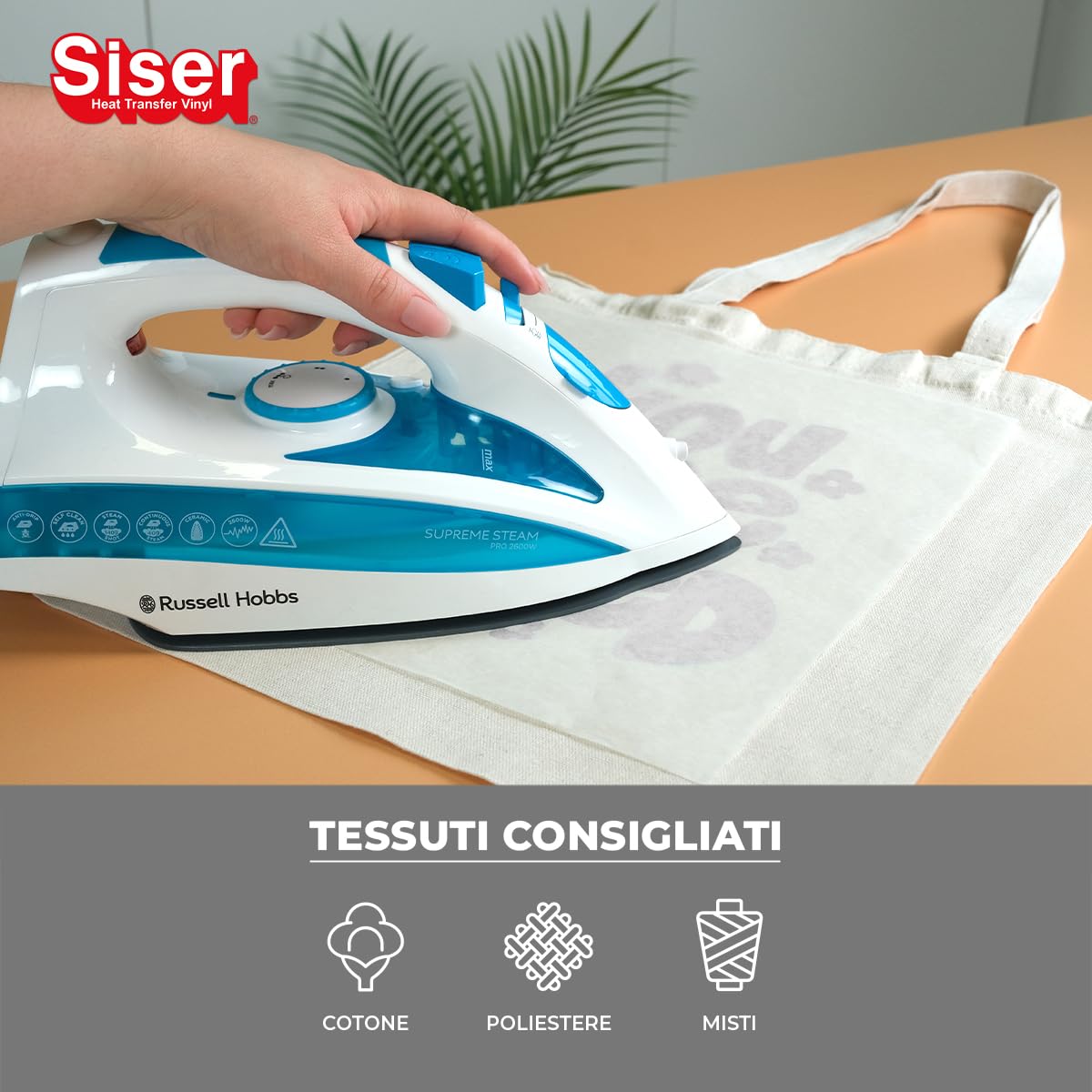 Siser® Metal Silver Argento, 30cm x 0,5mt, Vinile Termotrasferibile Termoadesivo Metallizzato per la Personalizzazione dei Tessuti, Abbigliamento e Accessori, Hobby creativi, Facile da Tagliare