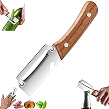 Premium Vegetable Peeler with Wooden Handle and Bottle Opener, Multi Functional Vegetable Peeler for Kitchen, Stainless Steel Blade Kitchen Tool for Vegetables or Fruits That Need to Be Peeled(1PCS)