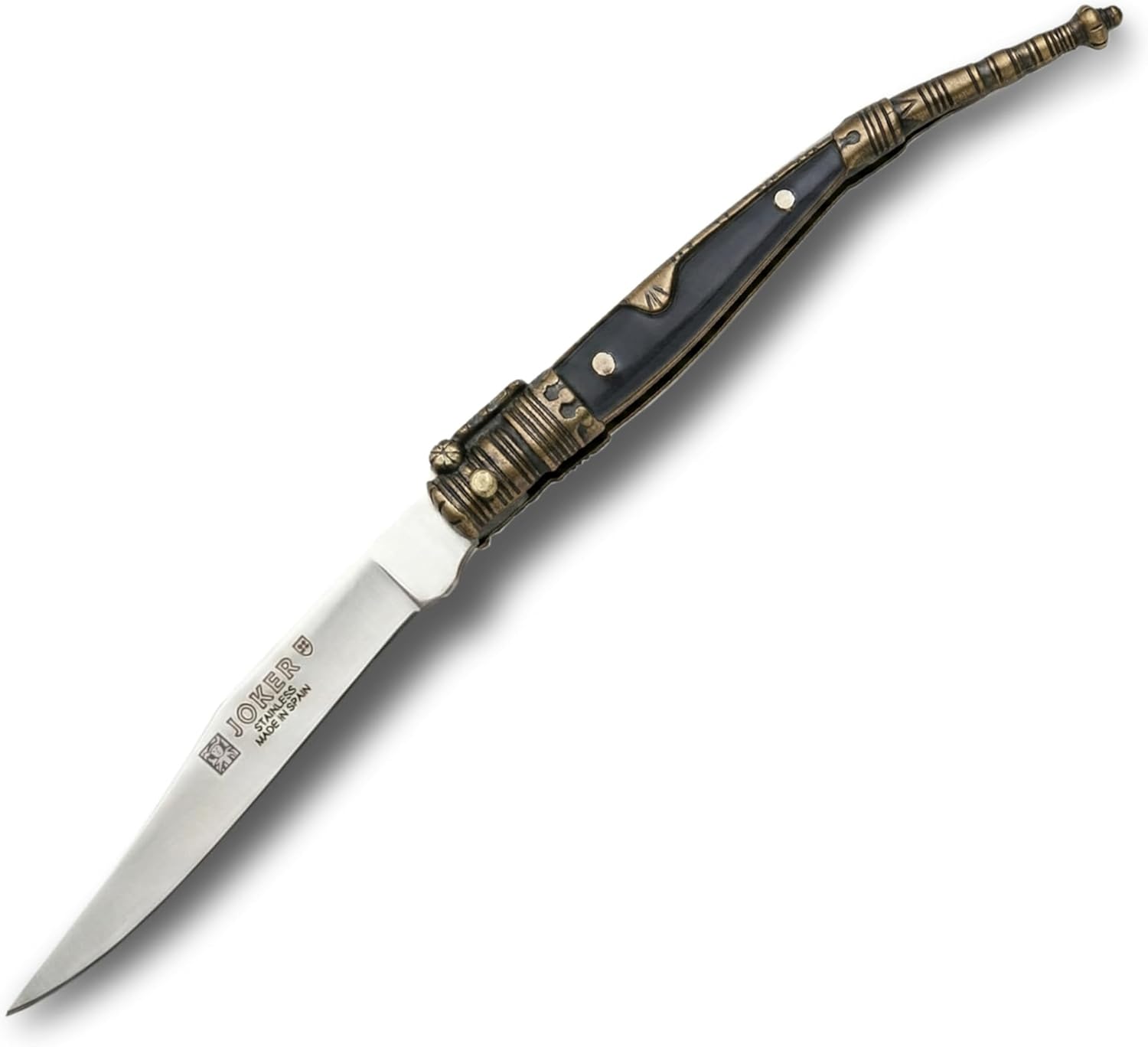 Joker Pocket Knife decorated N107C with zamak handle, blade 3.54 inches, stainless steel 420, 30 gr, fishing tool, Hunting, camping and hiking