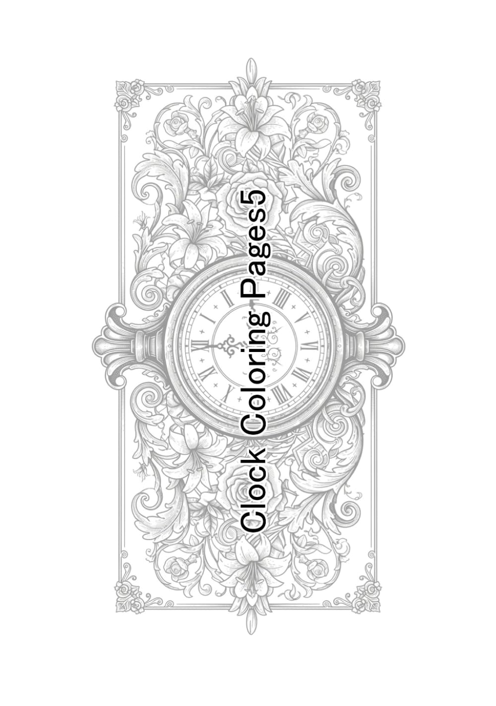 Clock Coloring Pages5 (時計の塗り絵)