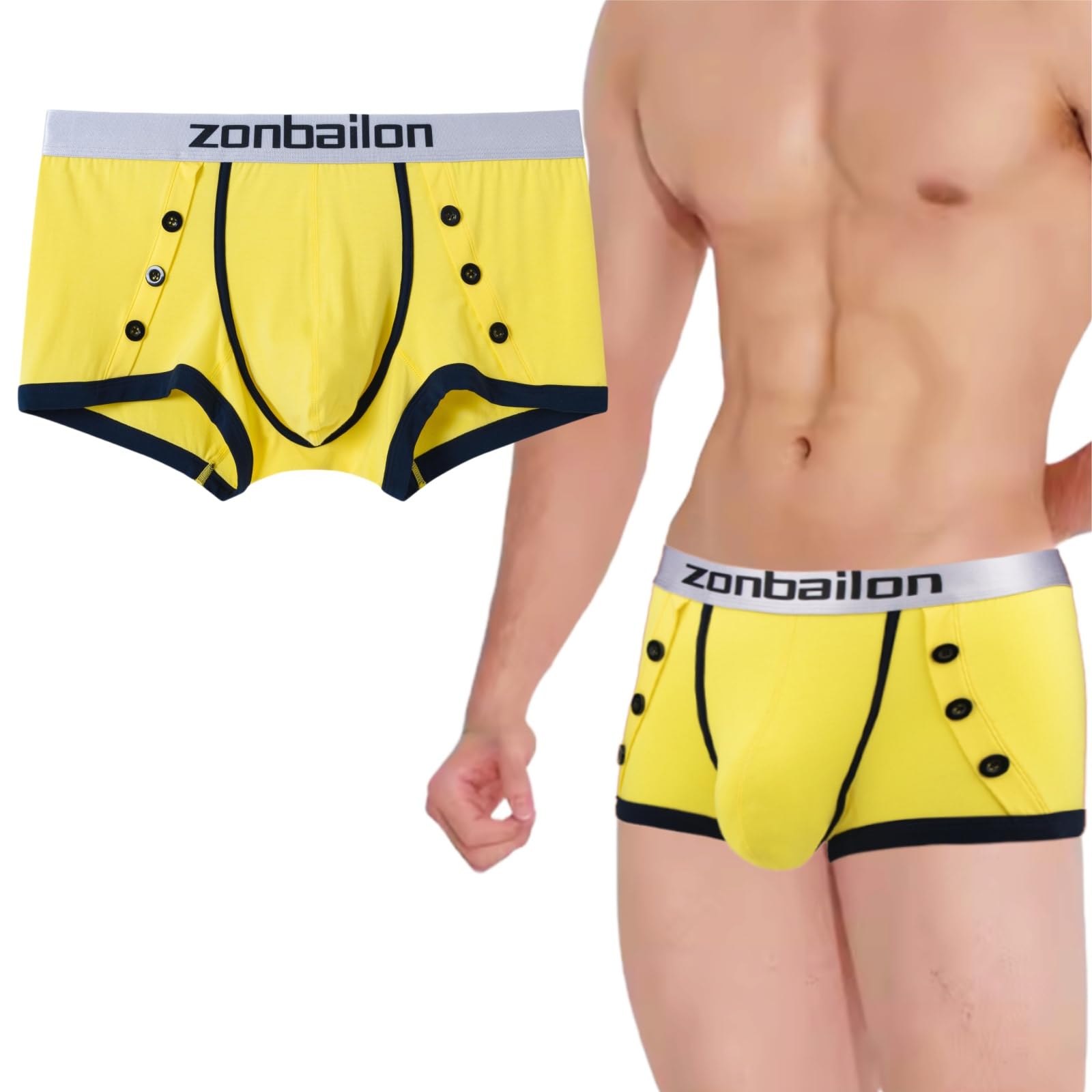ZAIGGUT Mens Bulge Pouch Boxer Bamboo Viscose Underwear Low Rise Trunk