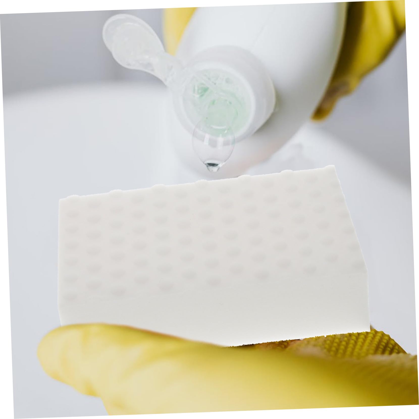 iplusmile Lot de 10 Éponges de Nettoyage en Haute Densité, Blanc, pour Vaisselle, Enlève Efficacement la Graisse, la Cuisine