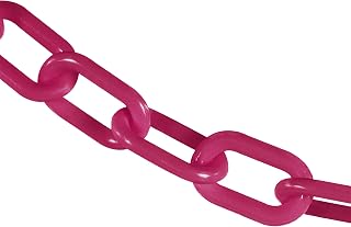 Mr. Chain Heavy-Duty Plastic Barrier Chain, Safety Pink, 2-Inch Link Diameter, 25-Foot Length (51025-25)
